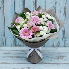 Букет цветов из:  Герберы, Альстромерии и Хризантемы в Грушевском