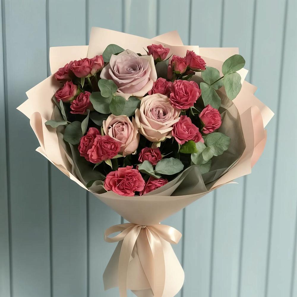 Букет цветов из: Гвоздики и Розы в Грушевском