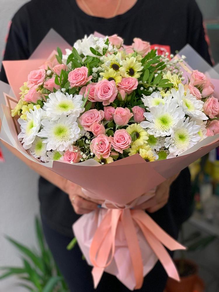 Букет цветов из: Розы и Хризантемы в Грушевском