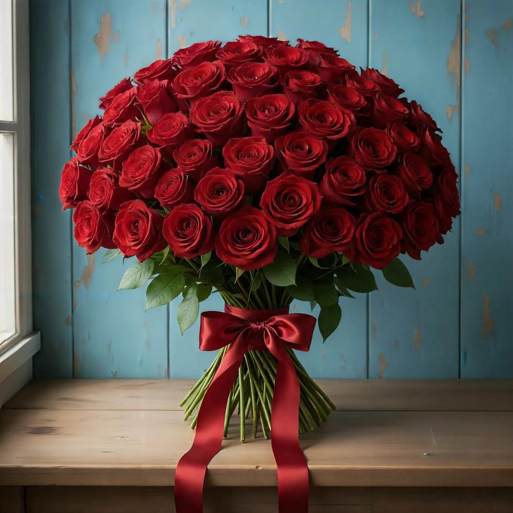 Букет Красные розы Блэк Меджик в Грушевском