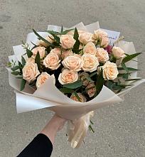 Букет Кремовые розы Латте в Грушевском