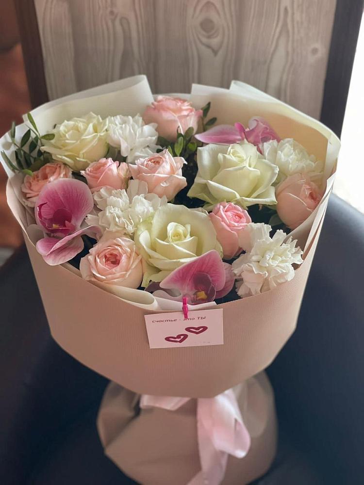 Букет цветов из: Орхидеи, Розы и Гвоздики в Грушевском