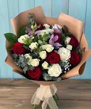 Букет цветов из:  Розы и Альстромерии #REPLACE_PRED# Грушевском