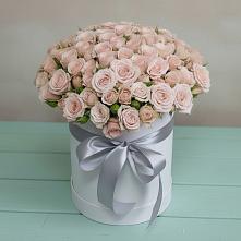 Цветочная композиция из Розы в шляпной коробке в Грушевском