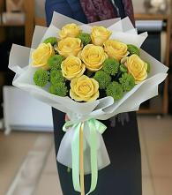 Букет цветов из:  Хризантемы и Розы в Грушевском