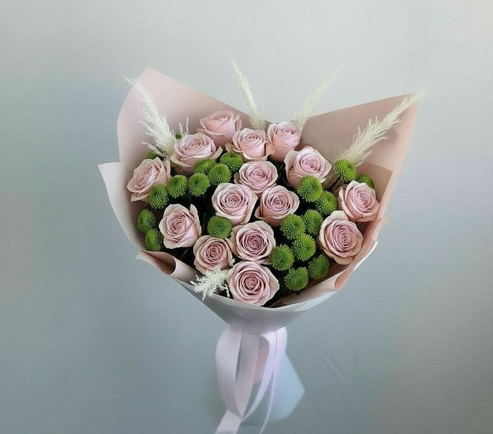 Букет цветов из: Розы и Хризантемы в Грушевском