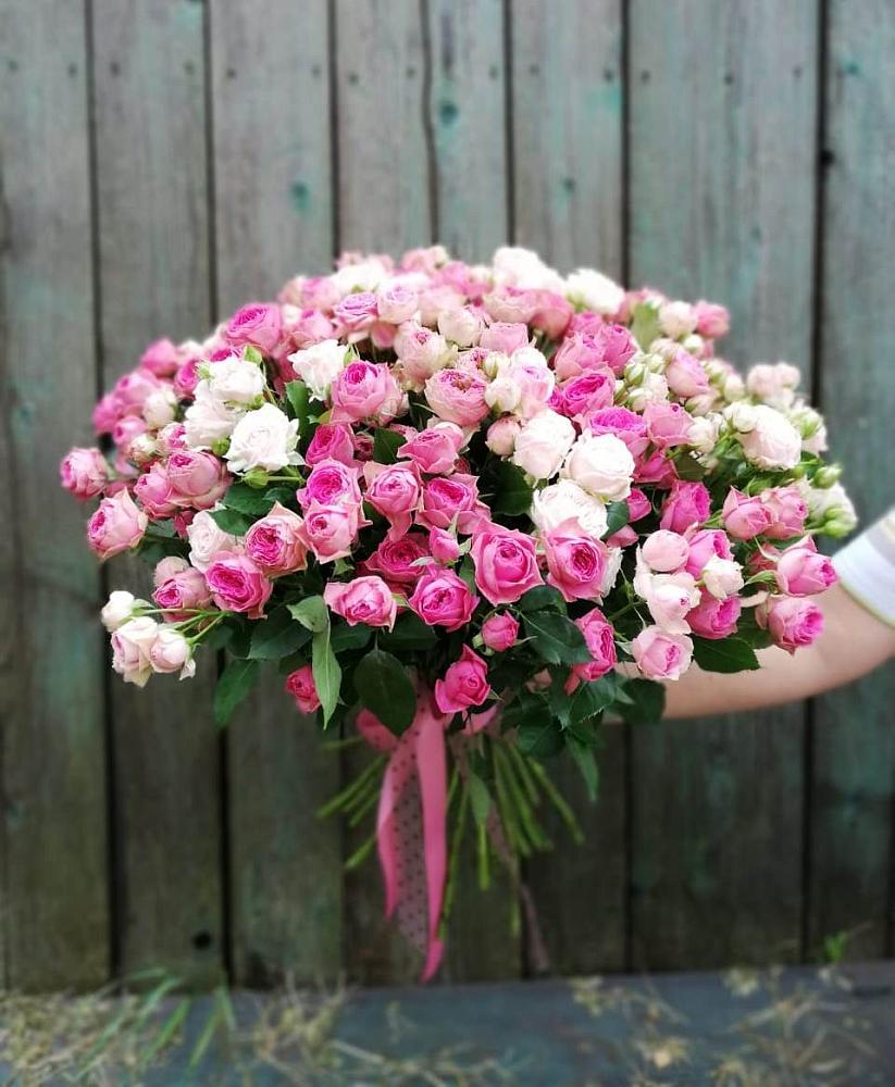 Букет Розовые кустовые розы Натали и Лав Лидия в Грушевском