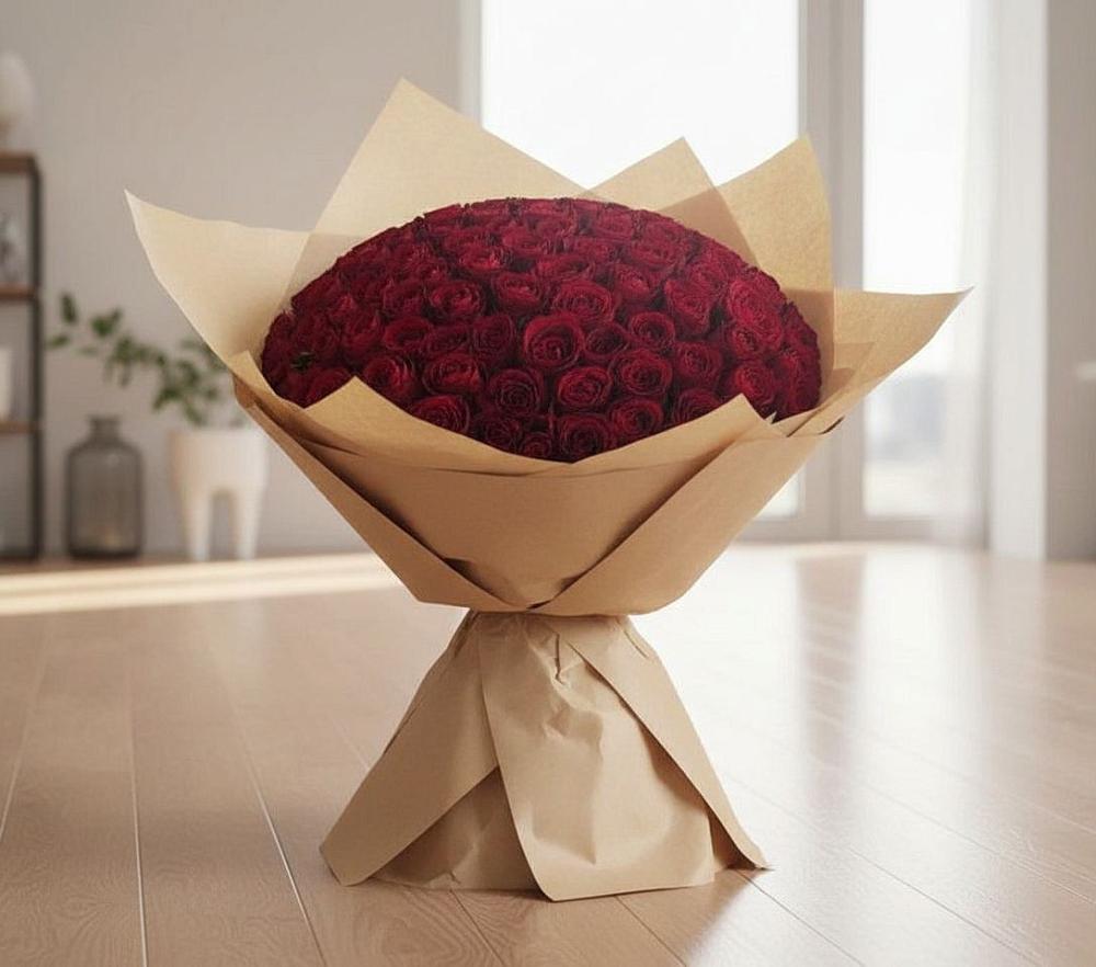 Букет 101 Красная роза в Грушевском