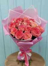 Букет 15 Розовых роз Равель #REPLACE_PRED# Грушевском