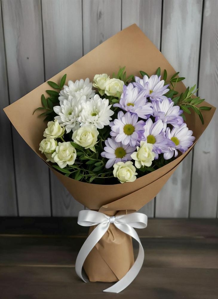 Букет цветов из: Хризантемы и Розы в Грушевском